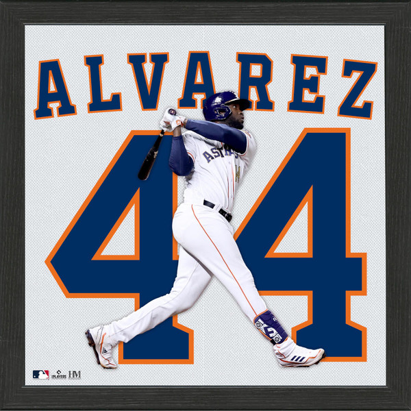 Highland Mint Yordan Alvarez Houston Astros 13 x 13 Impact Jersey Framed Photo