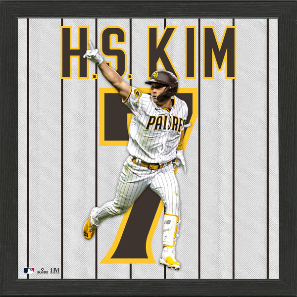 Highland Mint Ha-Seong Kim San Diego Padres 13 x 13 Impact Jersey Framed Photo