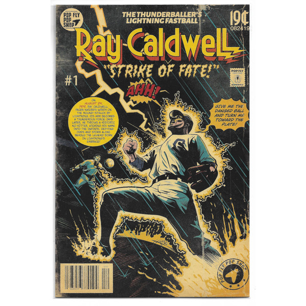 Ray Caldwell Pop Fly 2024 Strike of Fate 7" x 10.5" Limited Edition Art Print #169 Ltd Ed of 191