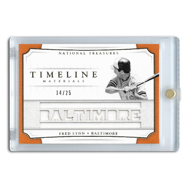 Fred Lynn 2017 Panini National Treasures Timeline Materials # TMN-FL Ltd Ed of 25