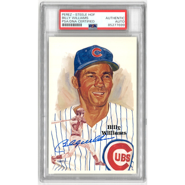 Billy Williams Autographed Perez-Steele HOF Series Postcard #199 (PSA-99)