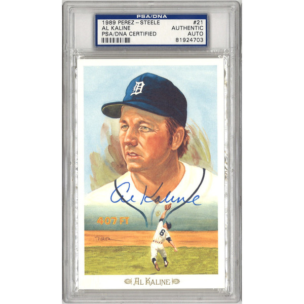 Al Kaline Autographed Perez-Steele Celebration Series Postcard # 21 (PSA-03)