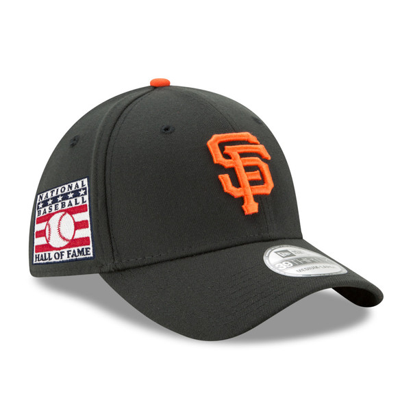 Men’s New Era San Francisco Giants Baseball Hall of Fame Logo 39THIRTY Black Flex Fit Cap