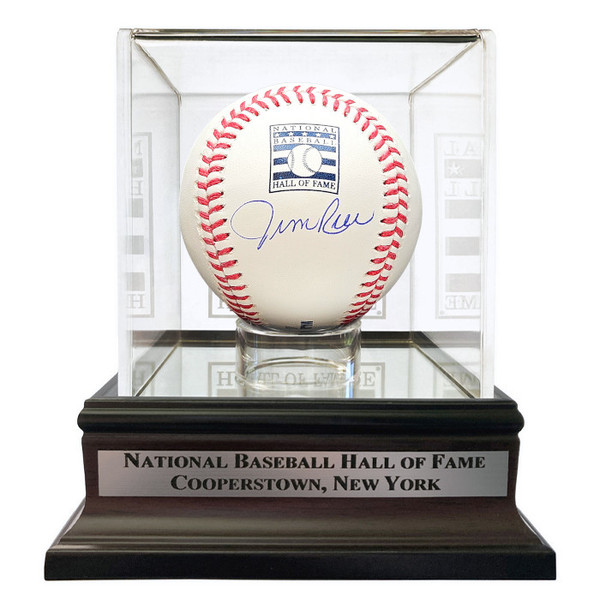 Jim Rice Autographed Hall of Fame Logo Baseball with HOF Case (Fanatics)