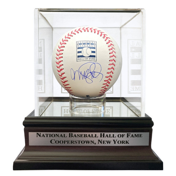 Ryne Sandberg Autographed Hall of Fame Logo Baseball with HOF Case (Beckett)