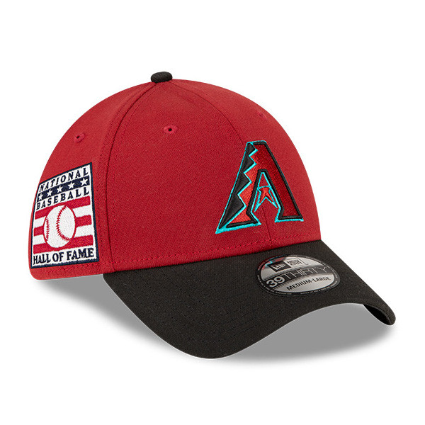 Men’s New Era Arizona Diamondbacks Baseball Hall of Fame Logo 39THIRTY Brick Red Flex Fit Cap