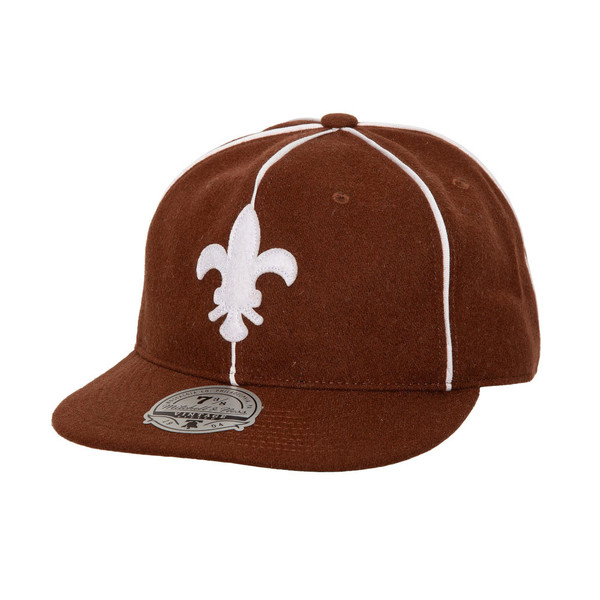 Men’s Mitchell & Ness St. Louis Browns History Brown Pinstriped Fitted Cap