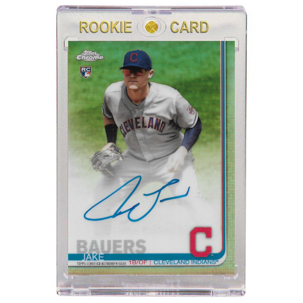 Jake Bauers Autographed Card 2019 Topps Chrome Refractor # RA-JB Rookie Card