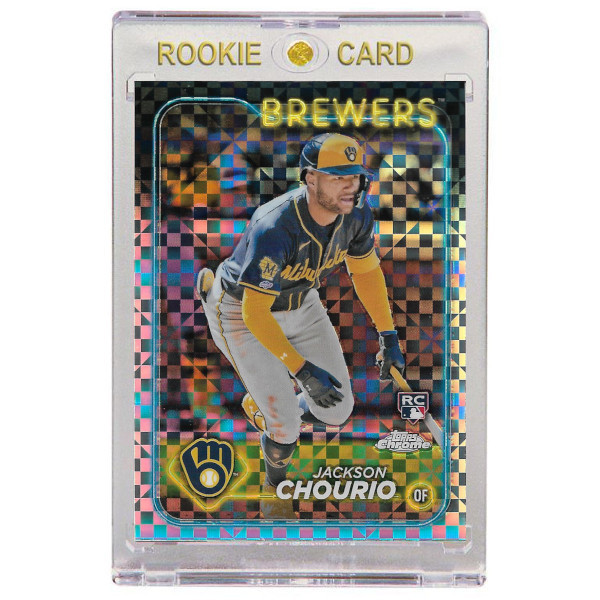 Jackson Chourio Milwaukee Brewers 2024 Topps Chrome X Refractor # 161 Rookie Card