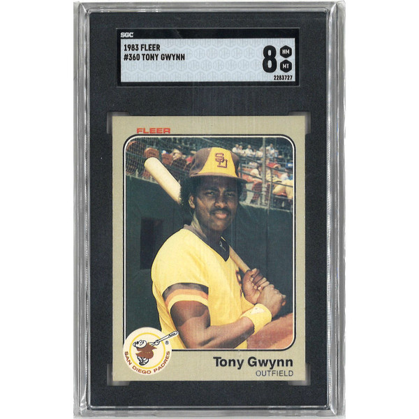 Tony Gwynn San Diego Padres 1983 Fleer # 360 Rookie Card SGC 8