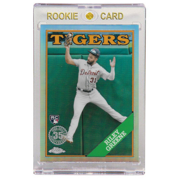 Riley Greene Detroit Tigers 2023 Topps Chrome Refractor 35th Anniversary '88 # BC-5 Rookie Card