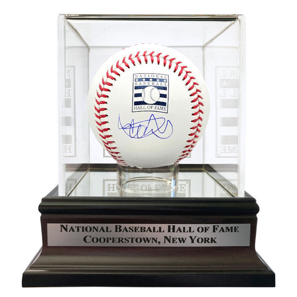 Ichiro Suzuki Autographed Hall of Fame Logo Baseball with HOF Case (HOF)
