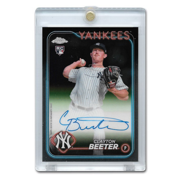 Clayton Beeter Autographed Card 2024 Topps Chrome Rookie Autographs # RA-CBE Rookie Card