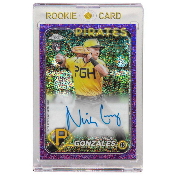 Nick Gonzales Autographed Card 2024 Topps Chrome Rookie Autographs Purple Refractor # RA-NG Rookie Card Ltd Ed of 299