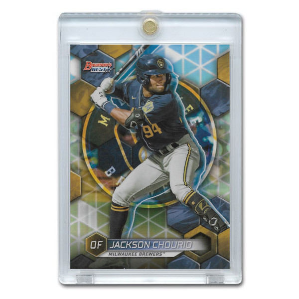 Jackson Chourio 2023 Bowman's Best Top Prospects Refractor # 10 Pre-Rookie Card