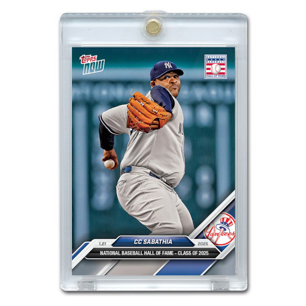 CC Sabathia Hall of Fame Election 2025 Topps Now Card # OS-15