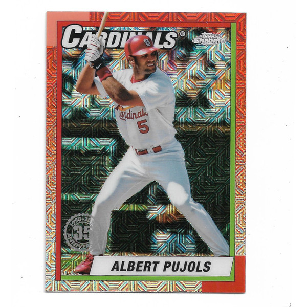 Albert Pujols 2025 Topps Series One 35th 1990 Silver Pack Chrome # T90C-99