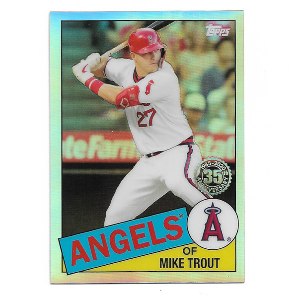 Mike Trout 2020 Topps Chrome 35th Anniversary Refractor # 85TC-1