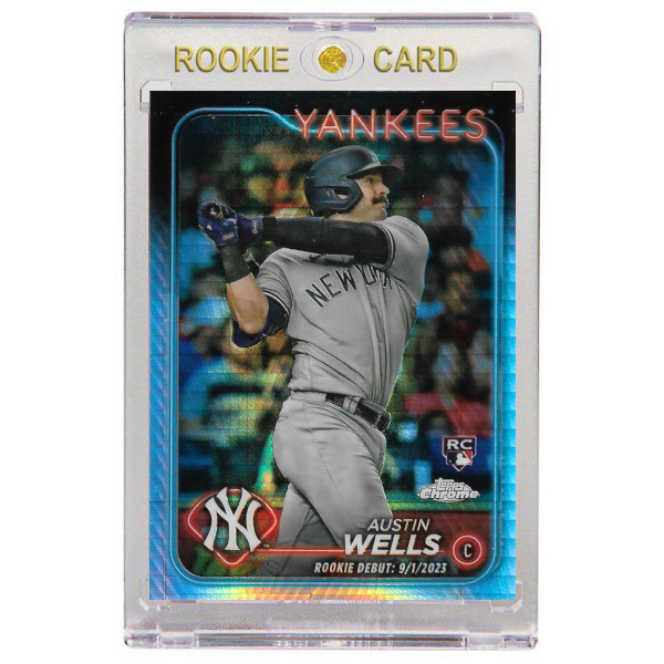 Austin Wells New York Yankees 2024 Topps Chrome Update Prism Refractor # USC197 Rookie Card