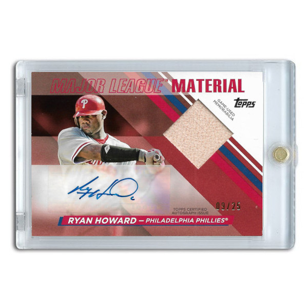 Ryan Howard Autographed Card 2024 Topps Major League Materials # MLMA2-RH Ltd Ed of 25