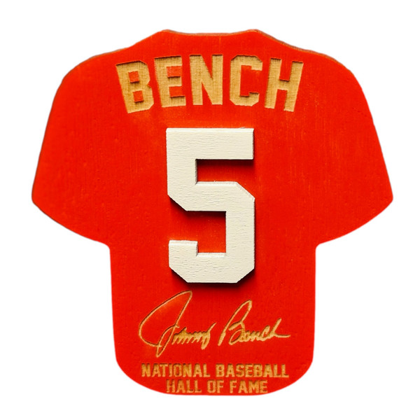 Johnny Bench Wooden 3D Jersey Jumbo Magnet