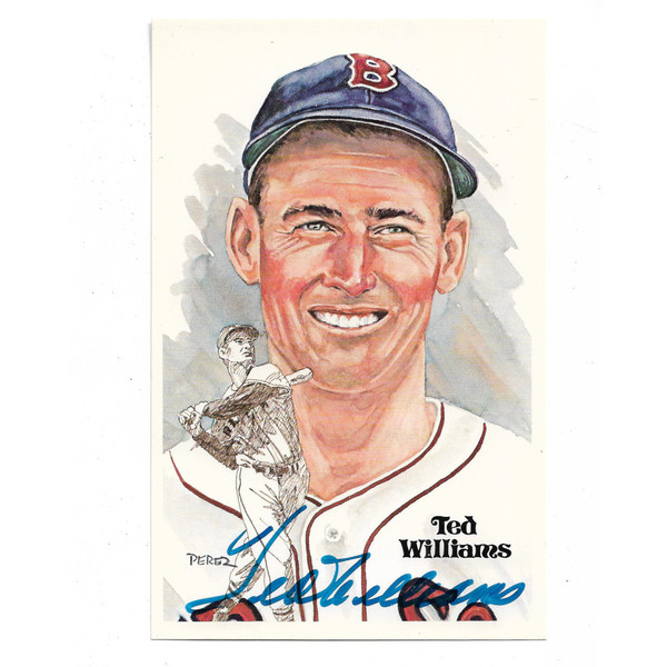 Ted Williams Autographed Perez-Steele HOF Series Postcard #104 (JSA-68)