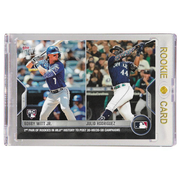 Bobby Witt Jr. and Julio Rodriguez 2022 Topps Now # 833 Rookie Card