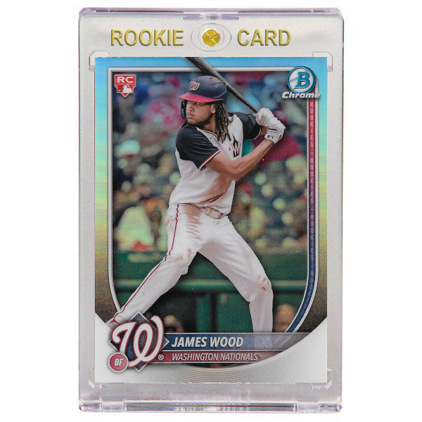 James Wood Washington Nationals 2025 Bowman Chrome Red Rookie Logo Refractor # 29 Rookie Card