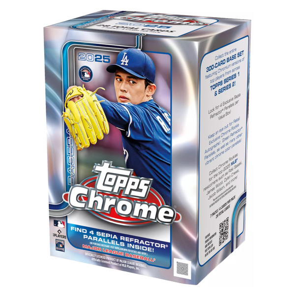 2025 Topps Chrome Baseball 7-Pack Blaster Box