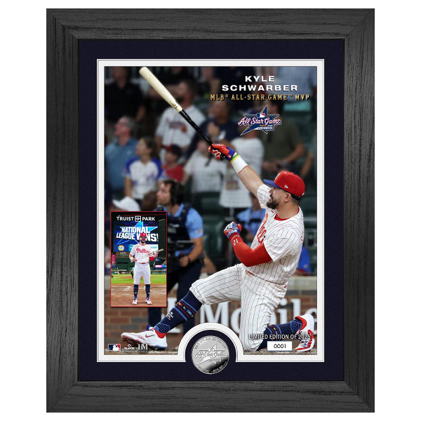 Kyle Schwarber Highland Mint 2025 MLB All Star Game MVP Silver Coin 13 x 16 Photo Mint