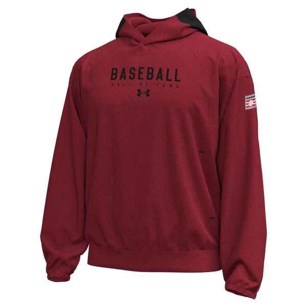 Men’s Under Armour Baseball Hall of Fame Gameday Cardinal Red Double Knit Fleece Hood