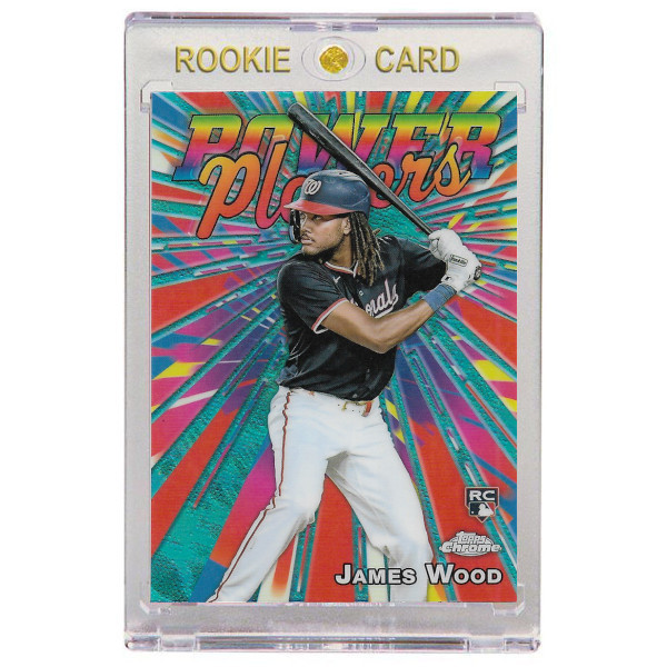 James Wood Washington Nationals 2025 Topps Chrome Power Players # 19 Rookie Card