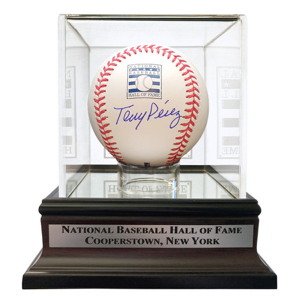 Tony Perez Autographed Hall of Fame Logo Baseball with HOF Case (Beckett)
