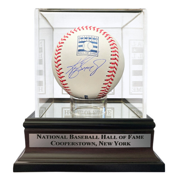 Ken Griffey Jr. Autographed Hall of Fame Logo Baseball with HOF Case (TriStar)