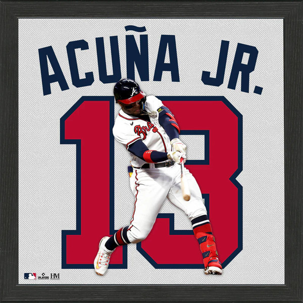 Highland Mint Ronald Acuna Atlanta Braves 13 x 13 Impact Jersey Framed Print