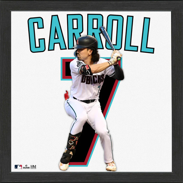 Highland Mint Corbin Carroll Arizona Diamondbacks 13 x 13 Impact Jersey Framed Print