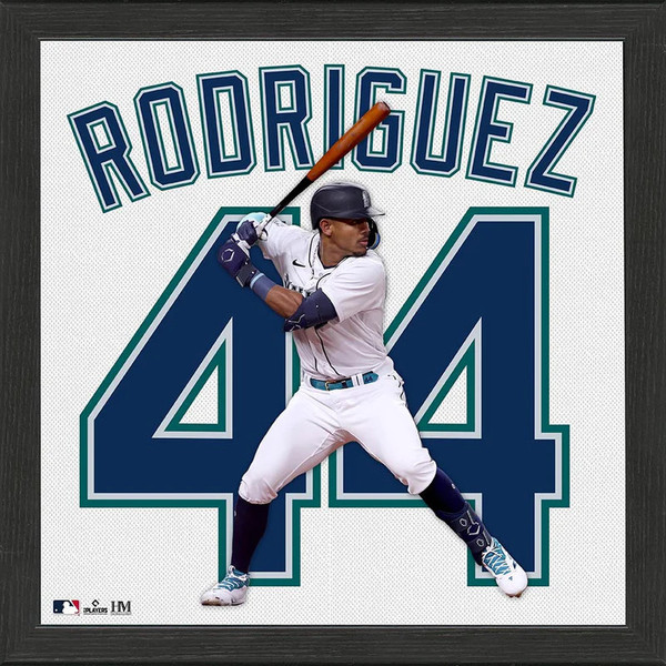 Highland Mint Julio Rodriguez Seattle Mariners 13 x 13 Impact Jersey Framed Print