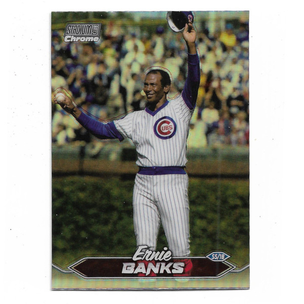 Ernie Banks 2024 Stadium Club Chrome Refractor # 88
