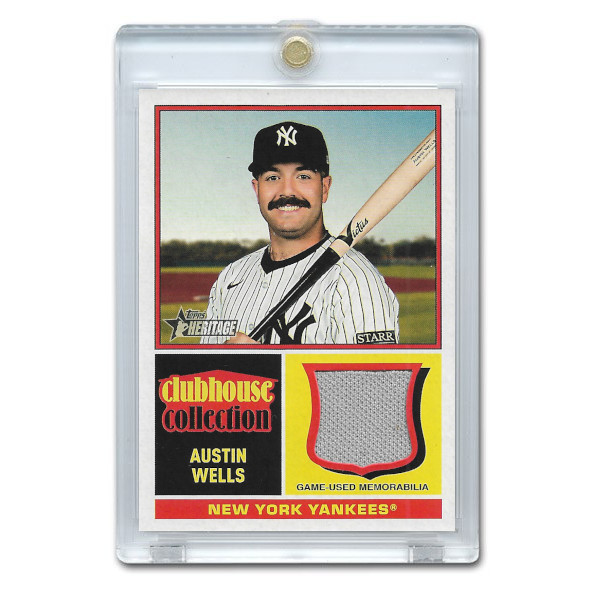 Austin Wells 2025 Topps Heritage Clubhouse Collection Relic # CCR-AW