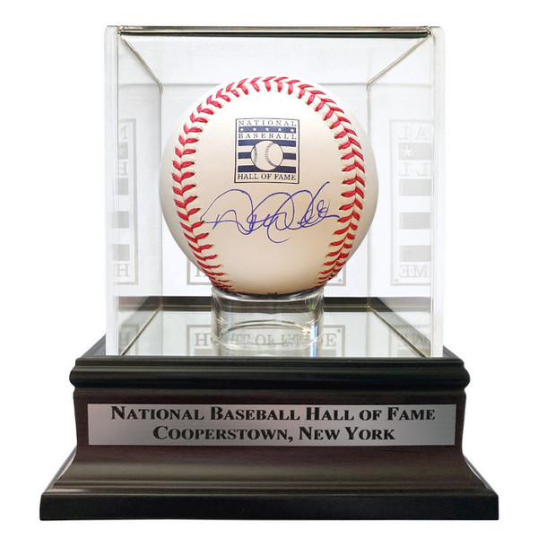 Derek Jeter Autographed Hall of Fame Logo Baseball with HOF Case (MLB)