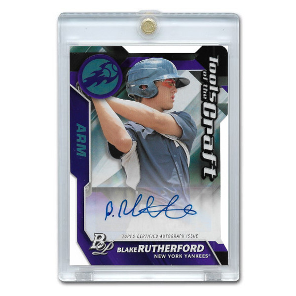 Blake Rutherford Autographed Card 2017 Bowman Platinum Tools of the Craft # TOCA-BR Ltd Ed of 35