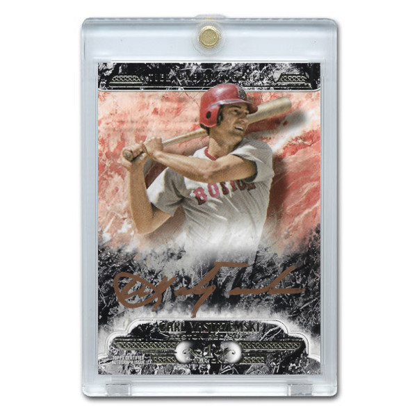 Carl Yastrzemski Autographed Card 2016 Topps Tier One Copper Ink #T1A-CY Ltd Ed of 25