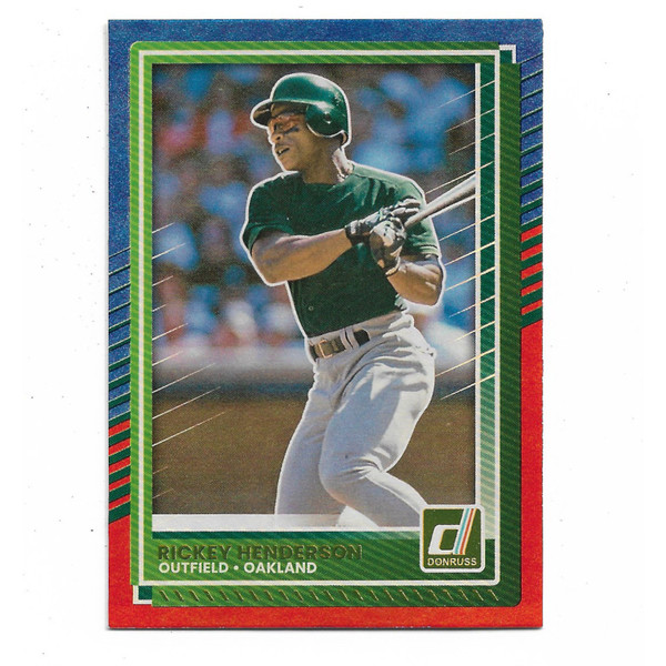 Rickey Henderson 2025 Donruss Red & Blue Holo # 7