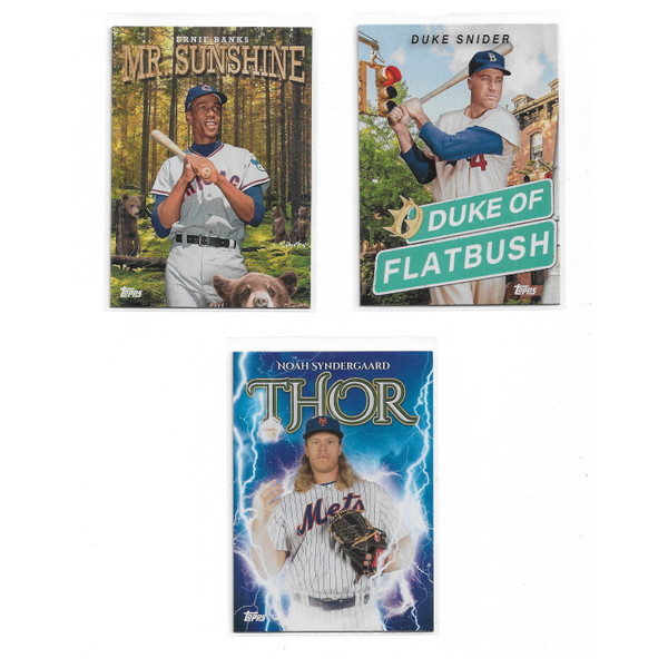2020 Topps Archives Nickname Shortprints Lot of 3