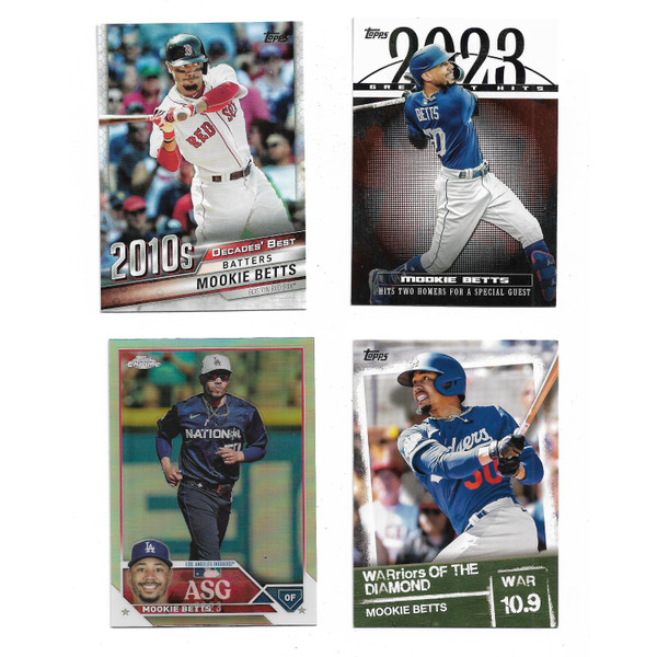 Mookie Betts Lot of 4 Different Insert Cards (Lot A)