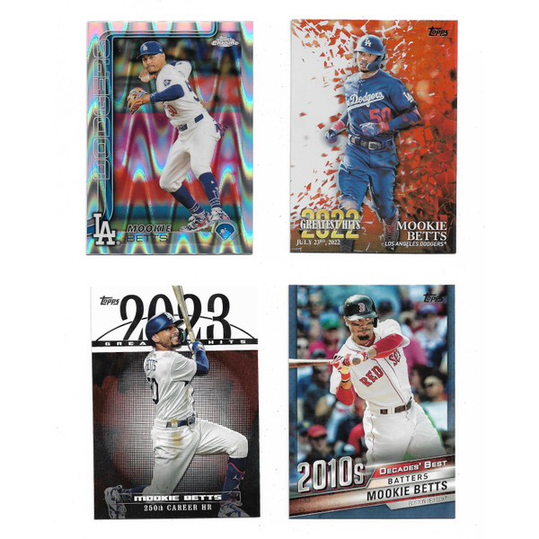 Mookie Betts Lot of 4 Different Insert Cards (Lot B)