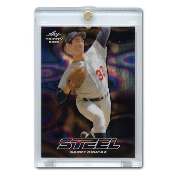 Sandy Koufax 2023 Leaf Trinity Lazer Blue # 67 Ltd Ed of 99