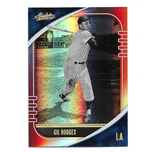 Gil Hodges 2021 Panini Absolute Spectrum Red # 61 Ltd Ed of 99