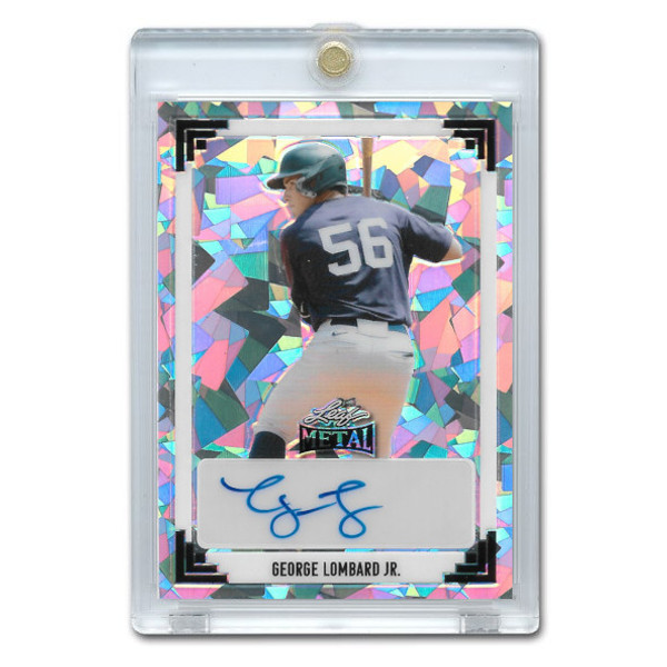 George Lombard Jr. Autographed Card 2024 Leaf Metal 1991 Anniversary Design Crystal Silver #91A-GLJ Ltd Ed of 15