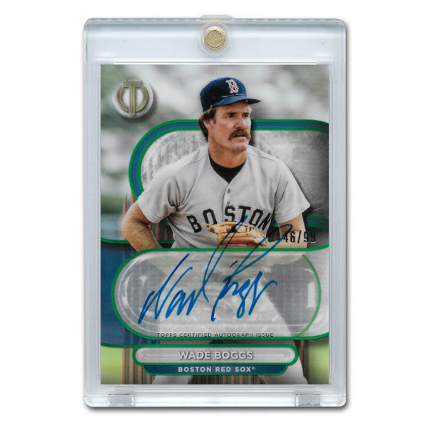 Wade Boggs Autographed Card 2024 Topps Tribute Green # TA-WB Ltd Ed of 99
